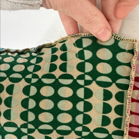 Vintage Mod Space Age Circle Stretchy Body Con Exposed Seam Top 1960s - Picture 4 of 5